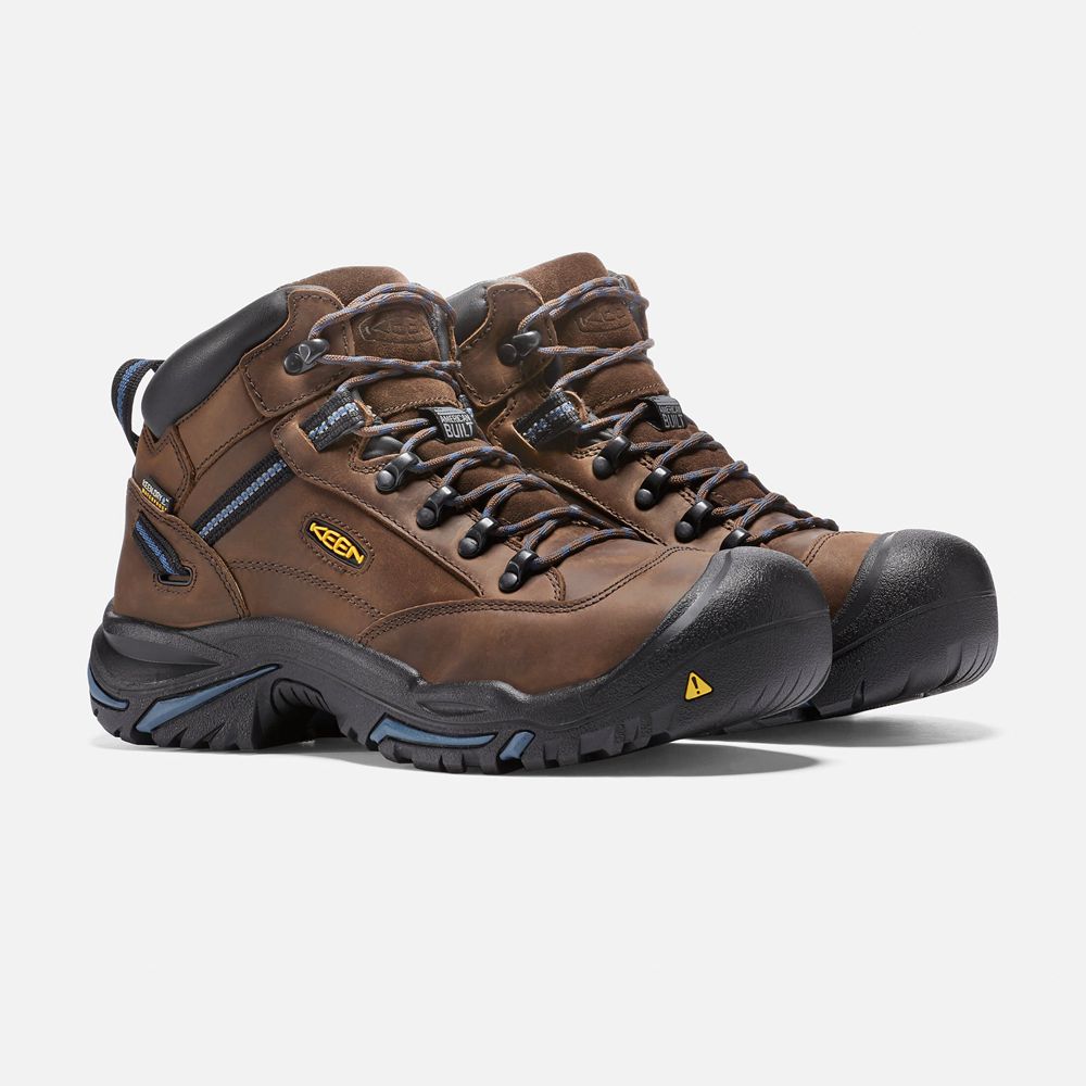 Cizme Keen Romania Barbati Maro Braddock Al Waterproof Mid (Steel Toe) 5486-LDBPA